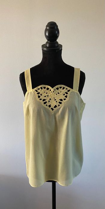 Top Caraco débardeur à bretelles jaune Erfo taille 38