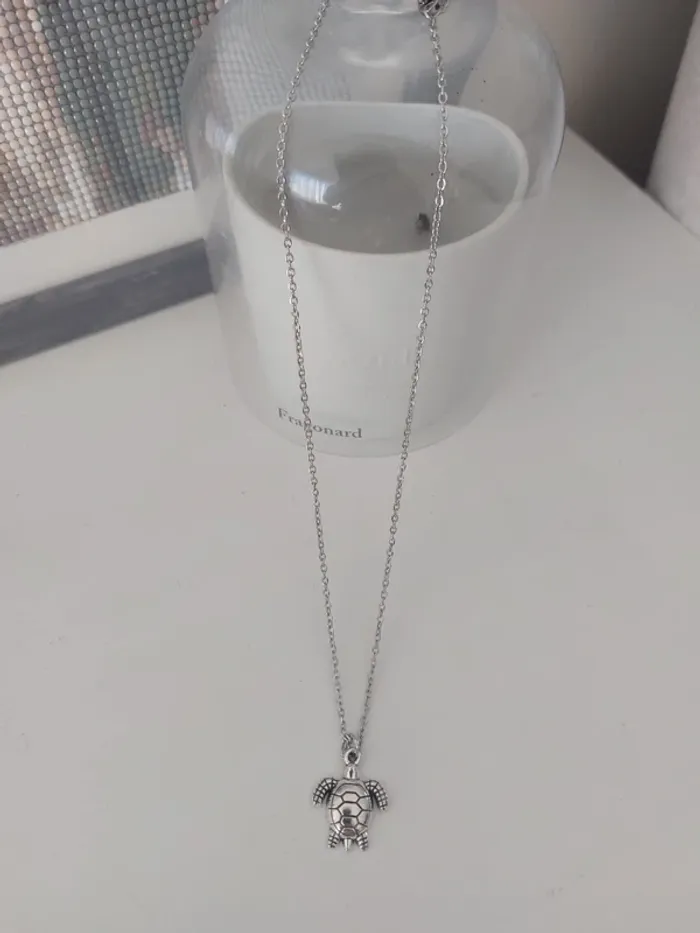 Collier acier inoxydable pendentif tortue - photo numéro 2