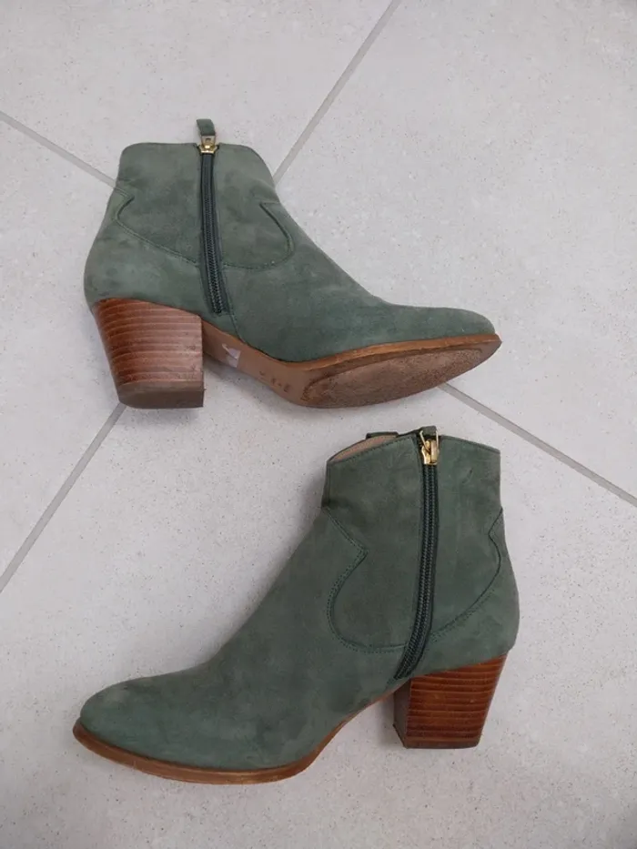 Bottines vert sauge Bocage 36 - photo numéro 7