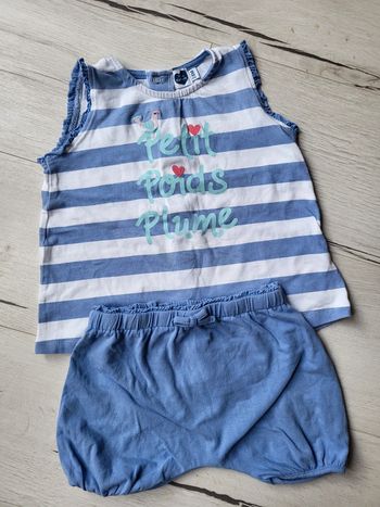 Ensemble estival 2 pièces fille 2ans mots d'enfants