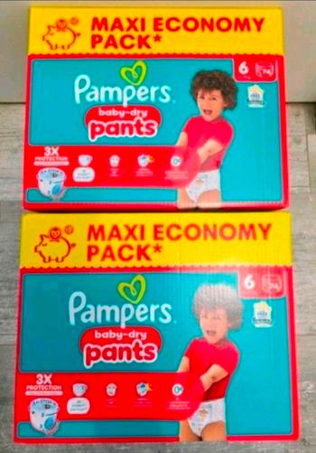 🍼 Pampers Baby-Dry – Taille 6 (13–19 kg) – Lot 2x74 couches – Neuf