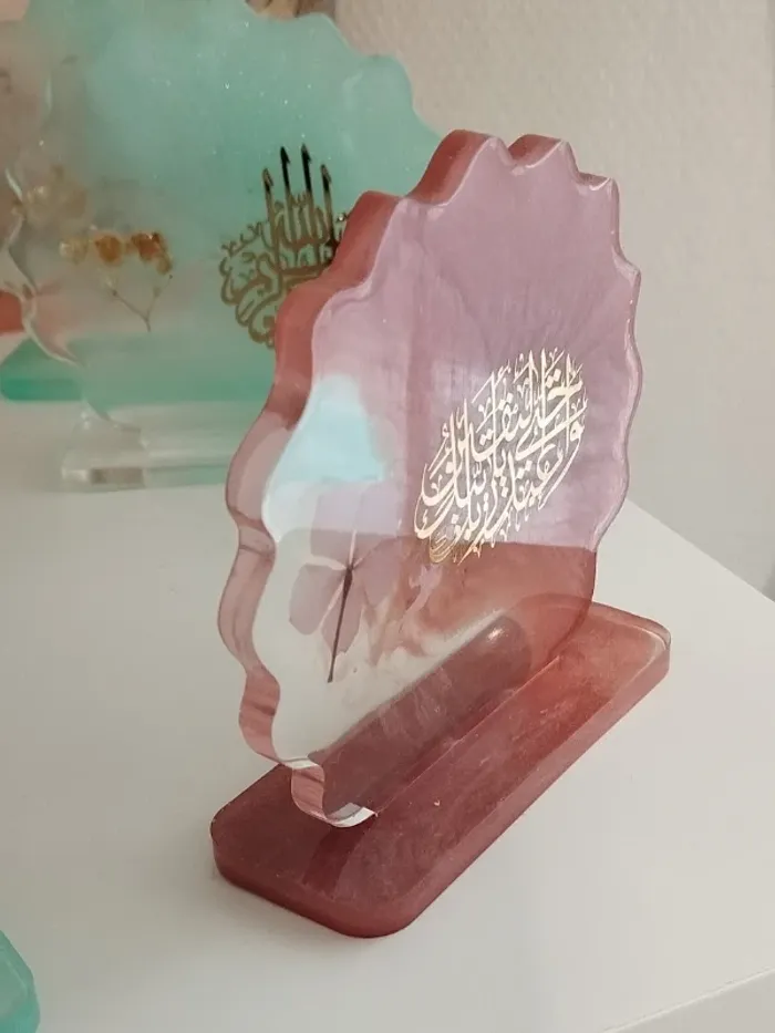 idée cadeau ornement bureau coiffeuse couvre tasse en résine abr007 - photo numéro 2