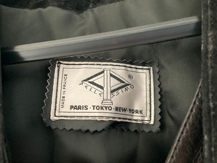 Veste en cuir et satin - Pellessimo - Vintage années 80 - photo numéro 4