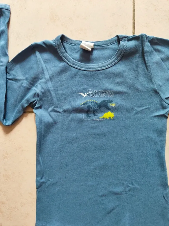 2 maillots de corps bleu Absorba T-rex 10 ans / 140 cm - photo numéro 3