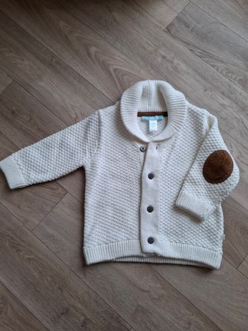 Gilet blanc bébé 6 mois