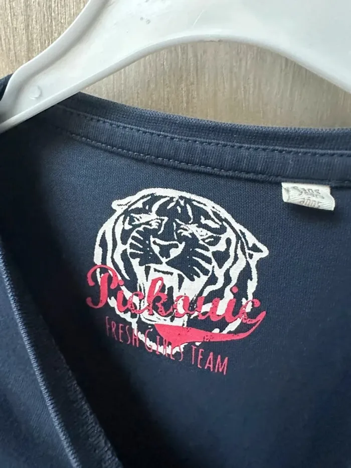 T-shirt manche longue bleu marine 6 ans - photo numéro 4