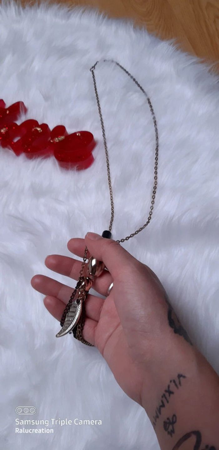 🖤Collier long doré Vintage - photo numéro 2