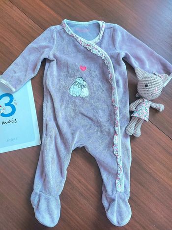 Pyjama violet Sergent Major taille 3 mois