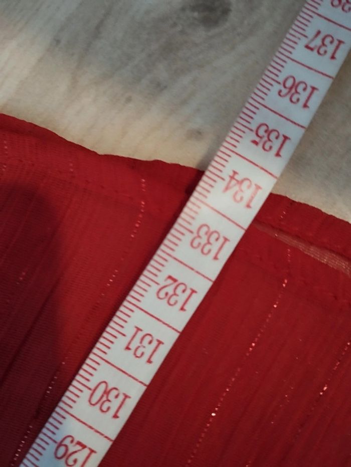 Robe de soirée longue vaporeuse rouge Promod taille 36 - photo numéro 13