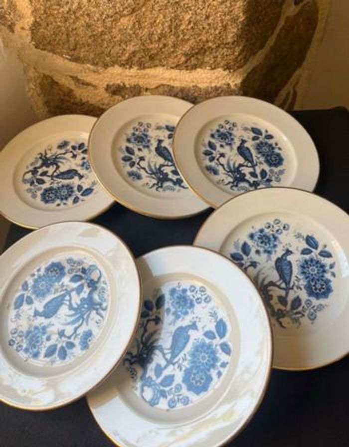 Magnifique lot de 6 petites assiettes à dessert ou fromage Limoges Vintage - photo numéro 4