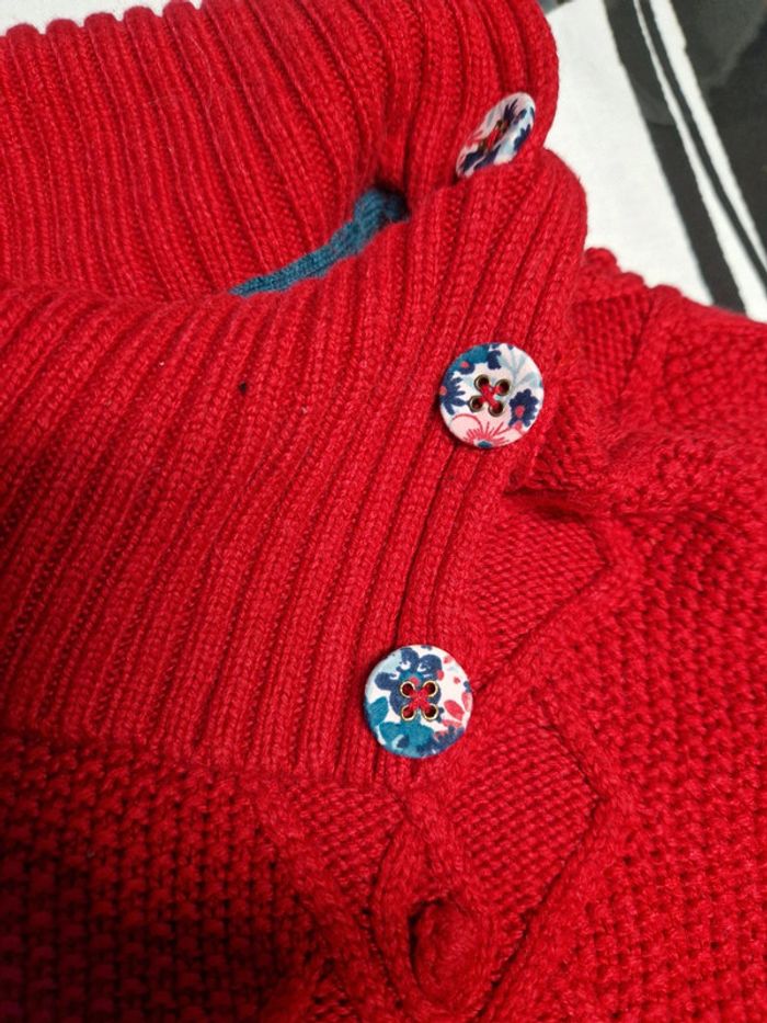 Poncho pull sergent major 4/5 ans rouge - photo numéro 2