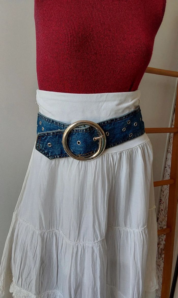 Ceinture en jean large vintage - photo numéro 2
