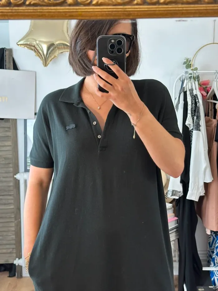 Robe polo Lacoste noire taille 36 - photo numéro 2