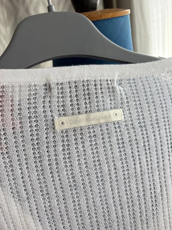 Haut Calvin Klein Jeans - blanc - taille L/40 - en très bon état - photo numéro 6