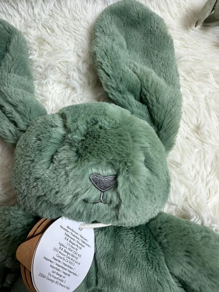 Doudou lapin vert OB design - photo numéro 2
