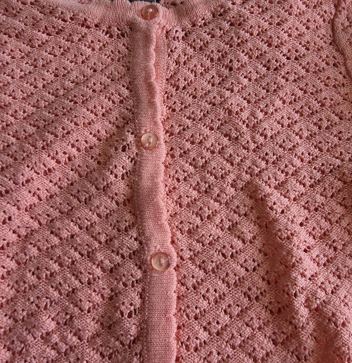 Kiabi Gilet Maille Ajourée Rose 6 mois Très bon état - photo numéro 3