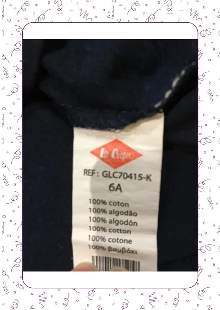 T-shirt lee Cooper marine - photo numéro 4