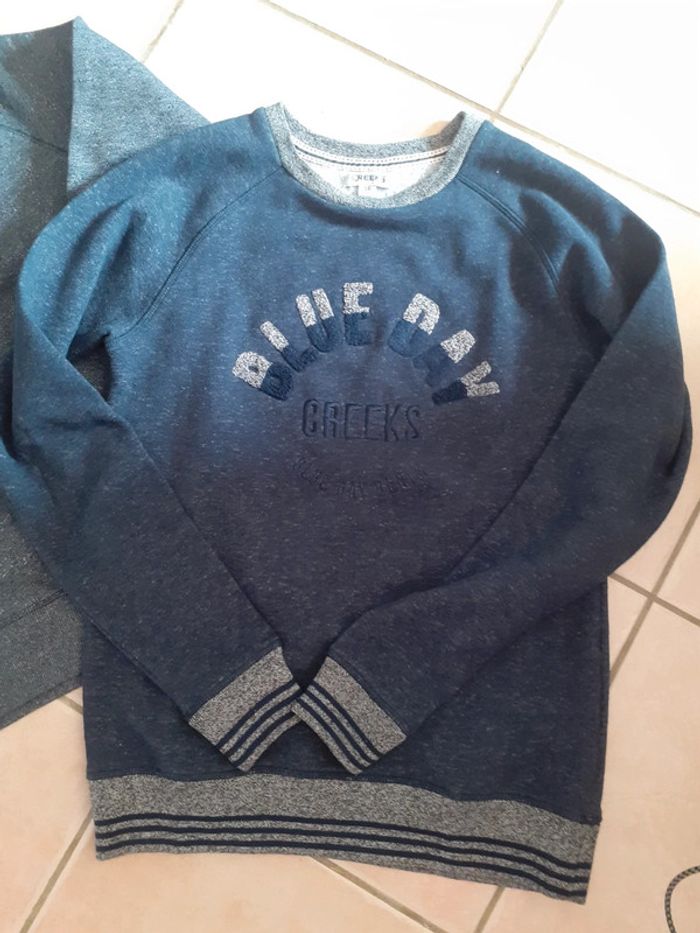2 sweat bleus - photo numéro 2
