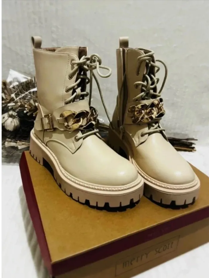 🥿 Bottines beiges Merry Scott – Taille 38 - photo numéro 2