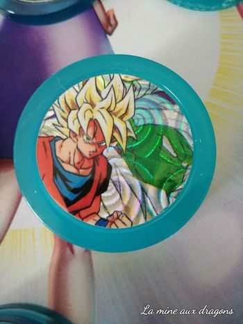 Gros Kini Pogs Goku Dragon Ball Z caps tazo menko cards carte Bleu slammer Picol