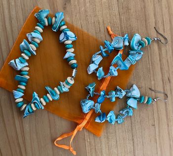 Bracelet + BO Turquoise véritable - Neuf