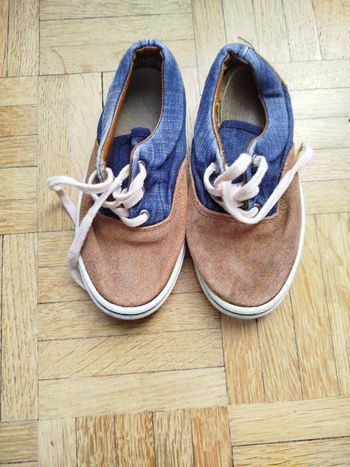 Chaussures baskets garçon bleu marron taille 26 Cyrillus 