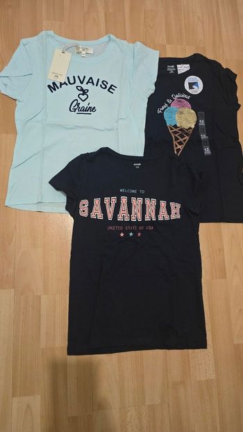 (Neufs non portés) 🩷😍teeshirts mc 12 ans fille 😍🩷