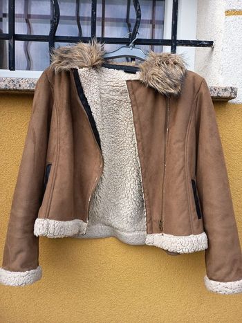 Manteau blouson aviateur daim femme