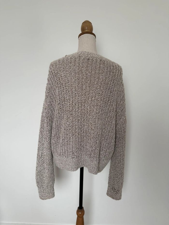 Pull S maille sweater maglione suéter trui Sweat-shirt haut sweat t-shirt manches longues taupe - photo numéro 3