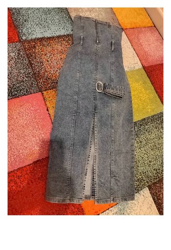 Robe jeans épaule dénudé