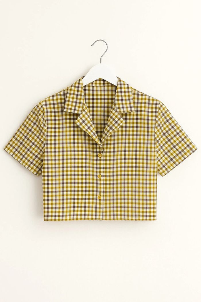 Chemise courte à carreaux