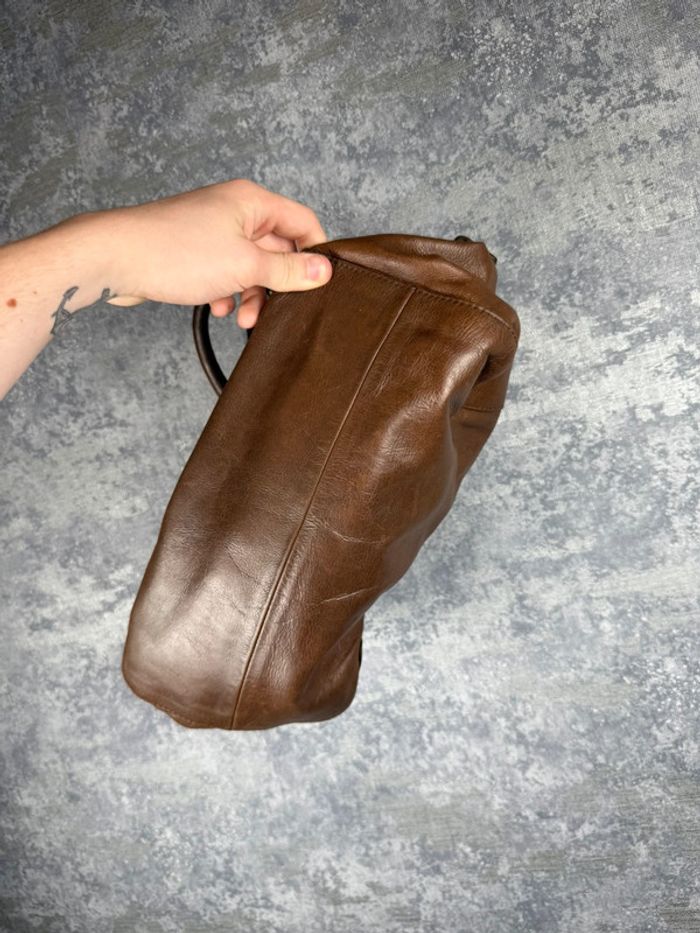 Sac à Main Gérard Darel Porté Main en Cuir de Veau Marron - photo numéro 4