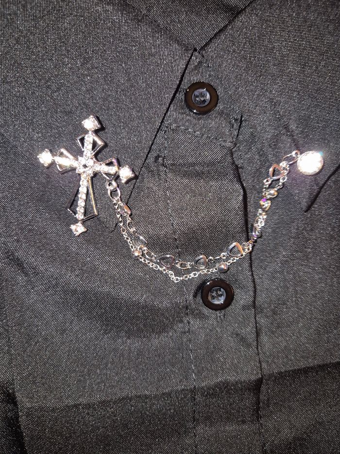 Broche de chemise ou de pantalon croix - photo numéro 3