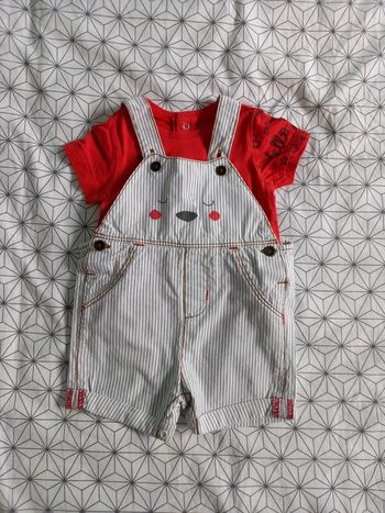 Ensemble 3 mois salopette T-shirt, Catimini