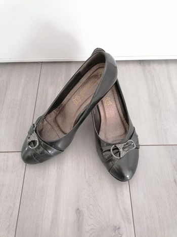 Escarpins anthracite vernis