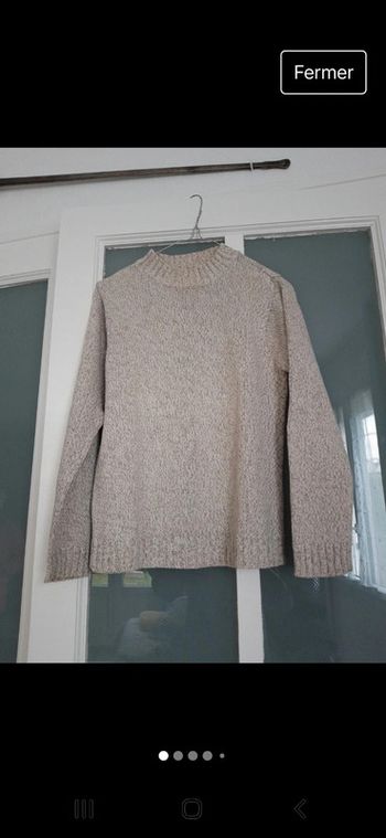 Pull chiné beige