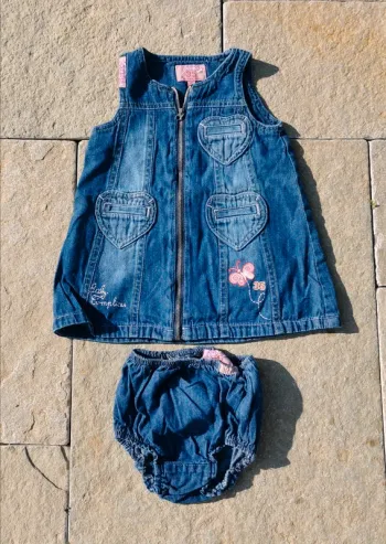 Robe en jeans complices 6 mois avec culotte