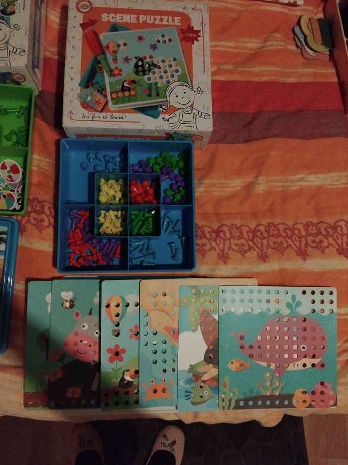 Lots 2 jeux scène puzzle bonne état - photo numéro 3