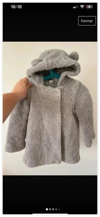 Manteau veste hiver 36 mois, tex