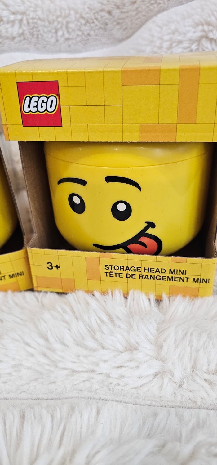 Lot de 2 têtes de rangement Lego mini Neufs - photo numéro 3