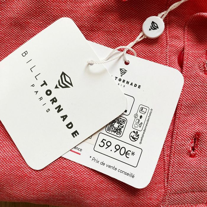 Bill Tornade Paris Polo Col V High Risk Red Exclusive Collection Homme French Touch (L) - photo numéro 2