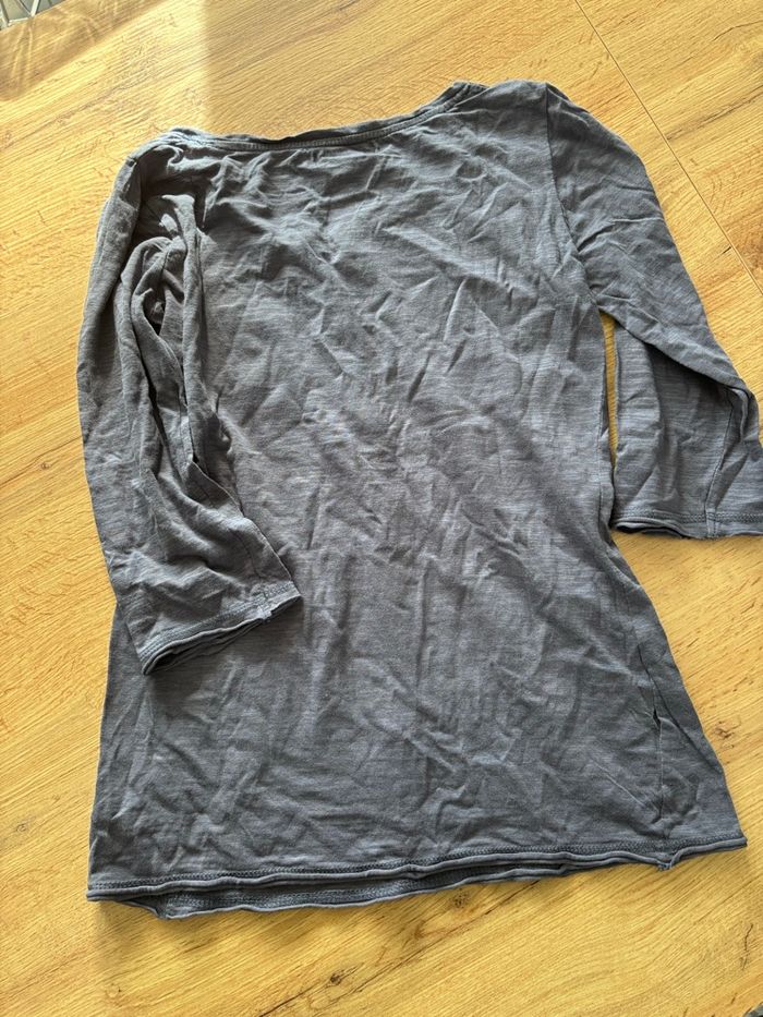 T-shirt manche 3/4 bleu femme taille s Nothing else - photo numéro 3