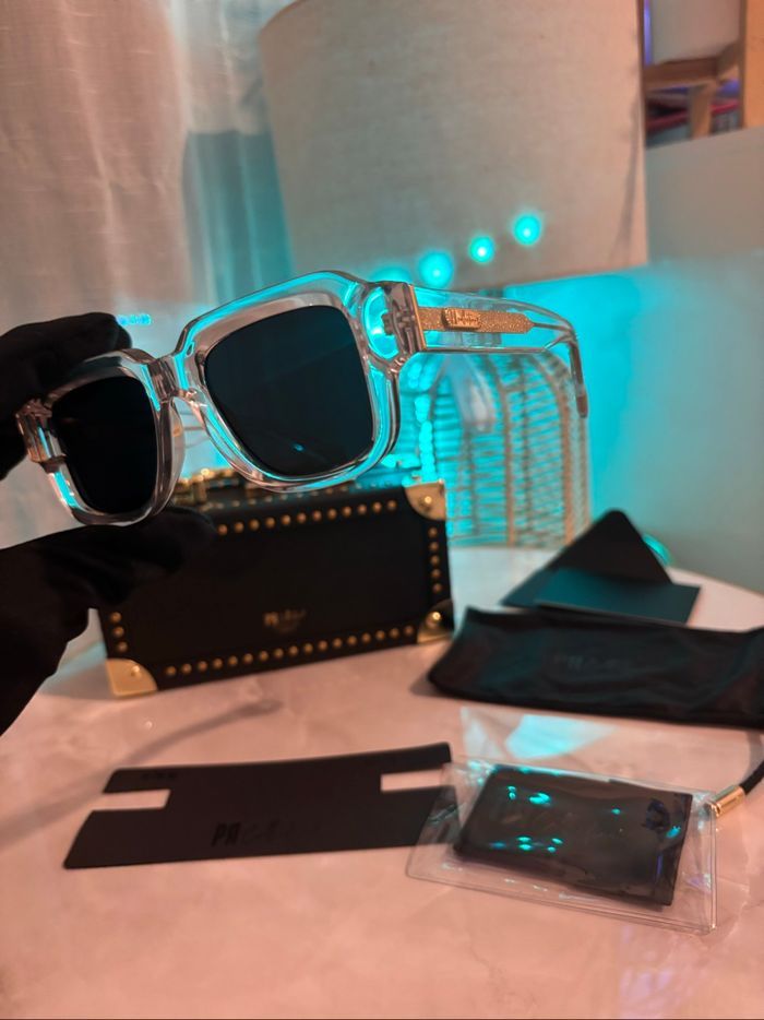 Lunettes de soleil Pr Collection – pr Tyo xii – transparent/or - photo numéro 8