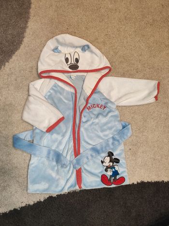 Peignoir Mickey tout doux 6-9 mois