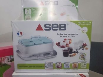 Yaourtière SEB Multi délices compact 6 pots + 6 pots délices box.