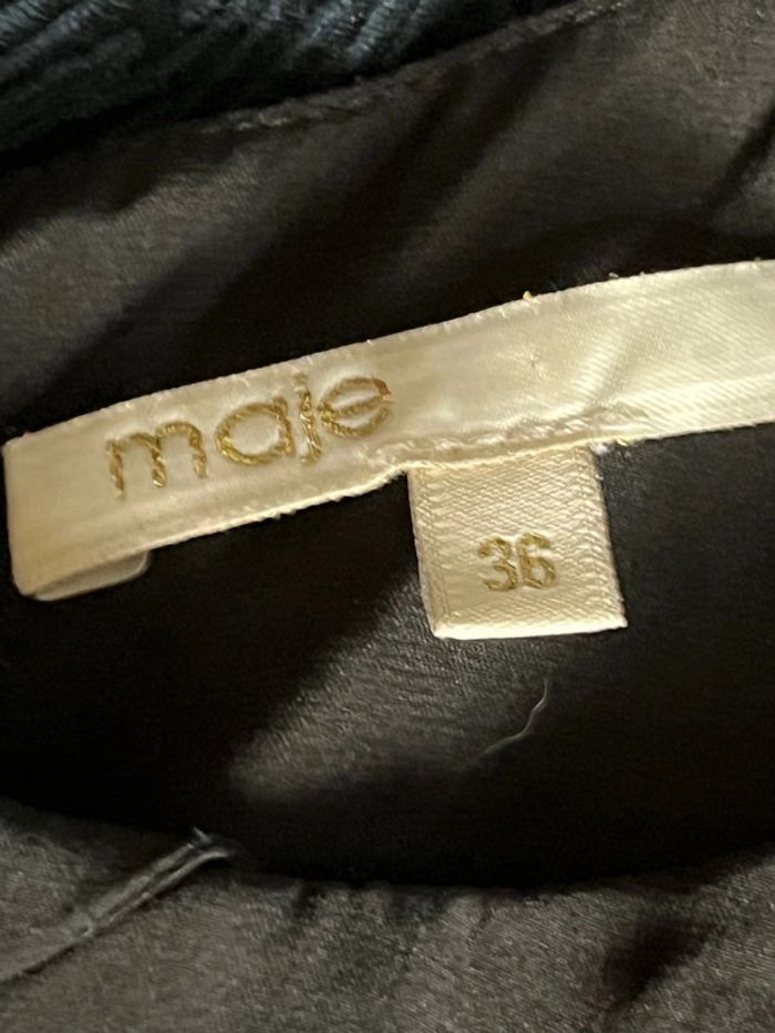 Robe bi matière soie Maje XS - photo numéro 4