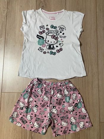 Pyjama short fille hello kitty 8/10 ans
