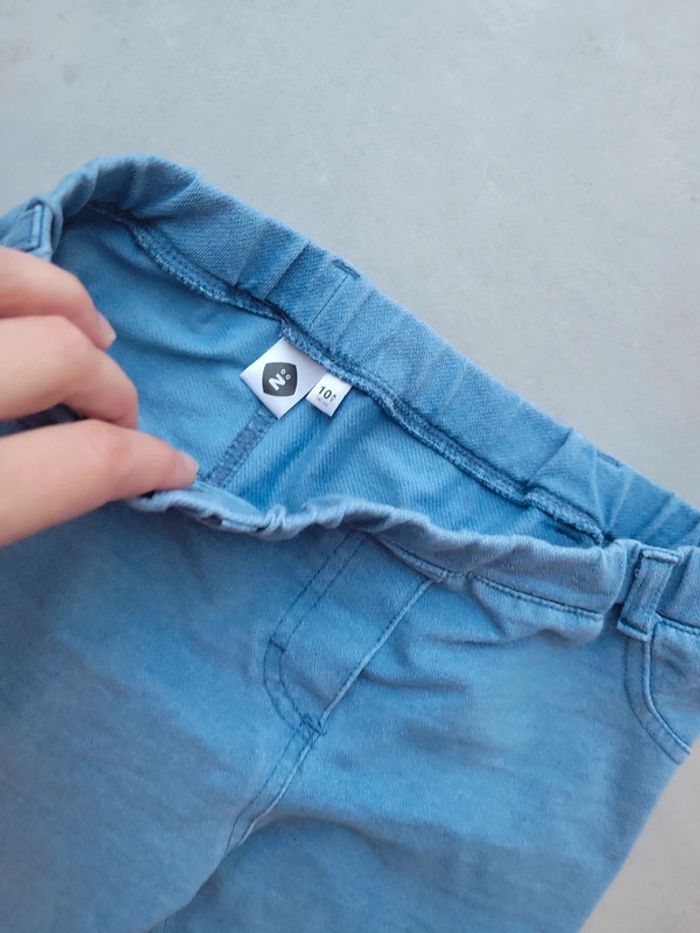 Leggings taille 10 ans bleu jean - photo numéro 4