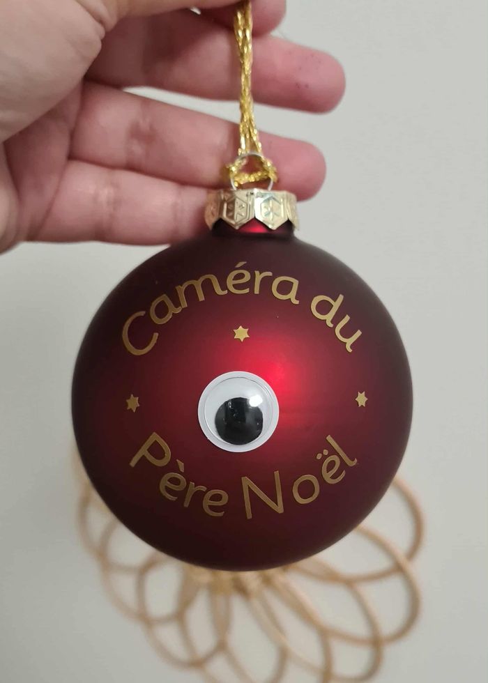 Boule caméra du père Noël