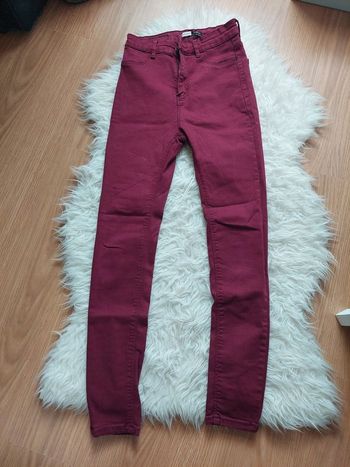 Jeans bordeaux Stradivarius high waist T38 TBE  🍷